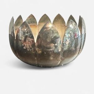 Vintage Reed & Barton Silverplate Lotus Bowl 3002 Mid Century Nut Dish